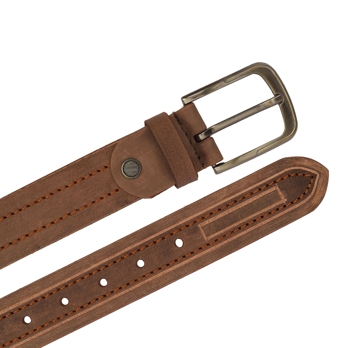 Criterion Brown Leather Belt, 100% Leather Belt