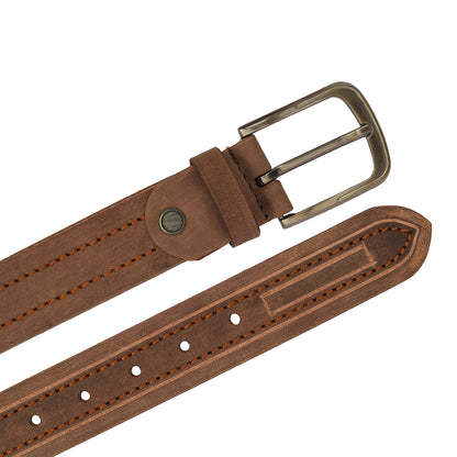 Criterion Brown Leather Belt, 100% Leather Belt