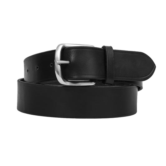 Black Plain leather belt