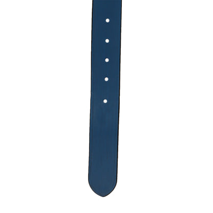 Blue Plain leather belt