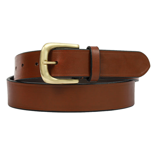 Brown Plain leather belt