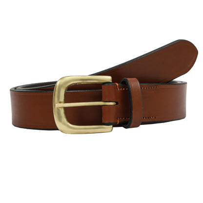 Brown Plain leather belt