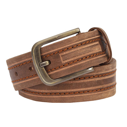 Criterion Brown Leather Belt, 100% Leather Belt