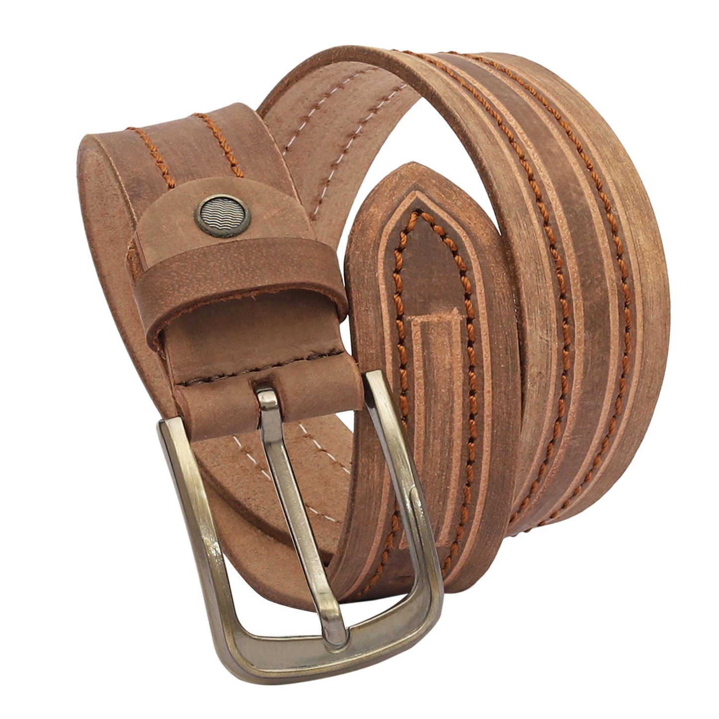 Criterion Brown Leather Belt, 100% Leather Belt