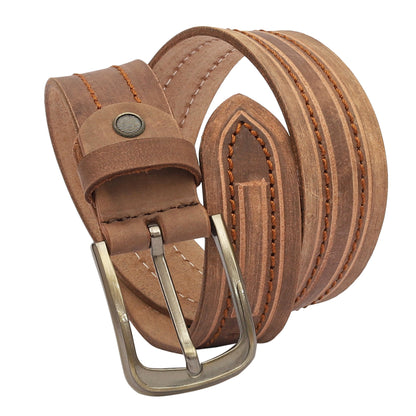 Criterion Brown Leather Belt, 100% Leather Belt